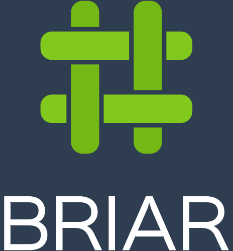 Briar Vertical color logo with light background